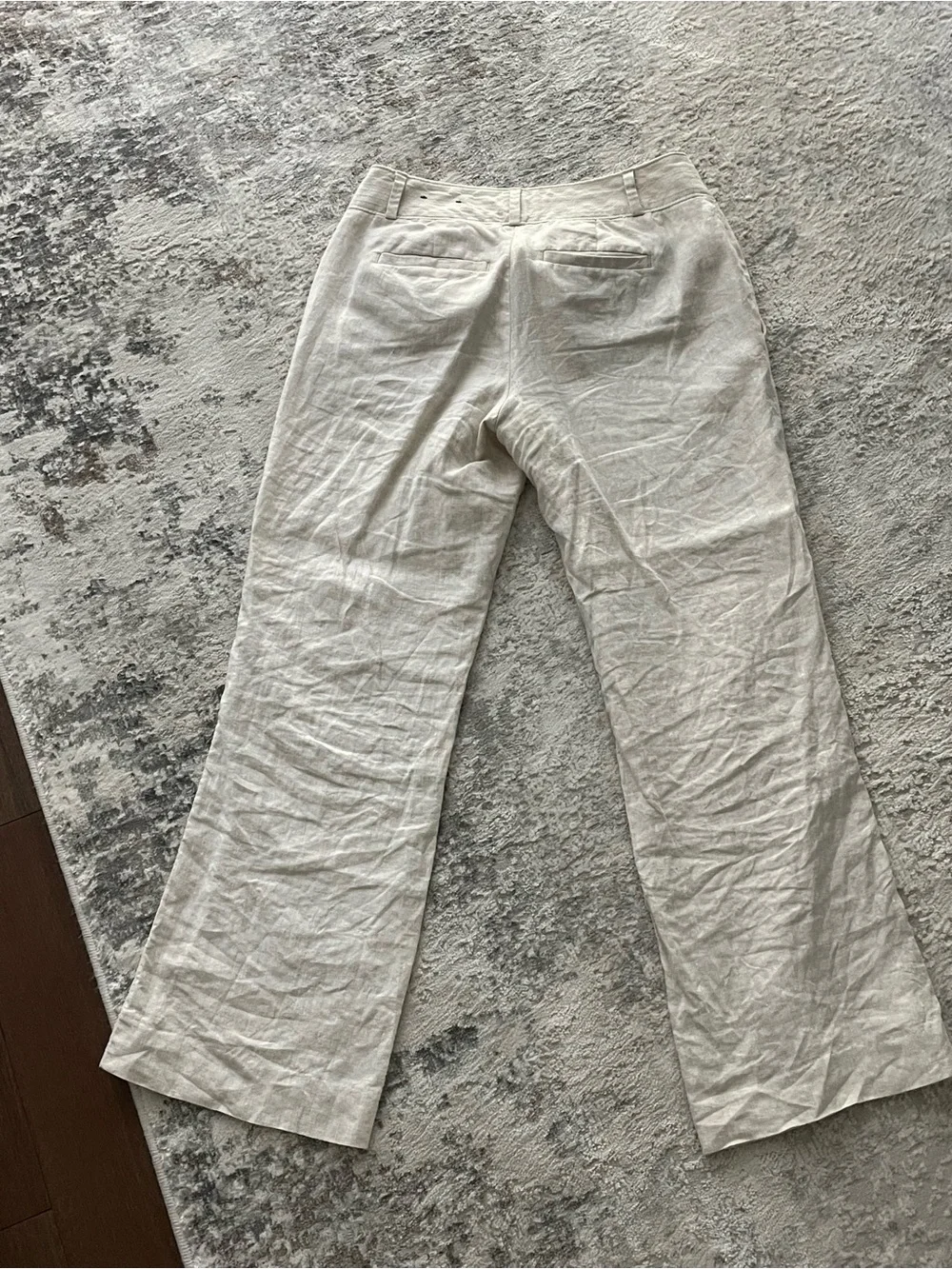 Banana Republic Linen Blend Wide-Leg Pants in Light Beige